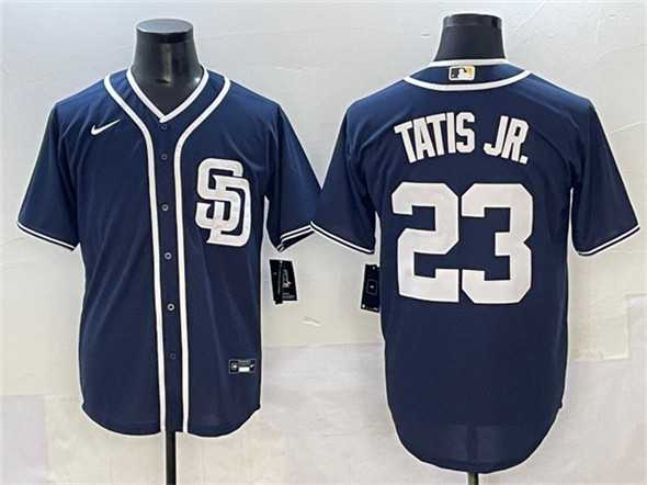 Men%27s San Diego Padres #23 Fernando Tatis Jr. Navy Cool Base Stitched Jersey